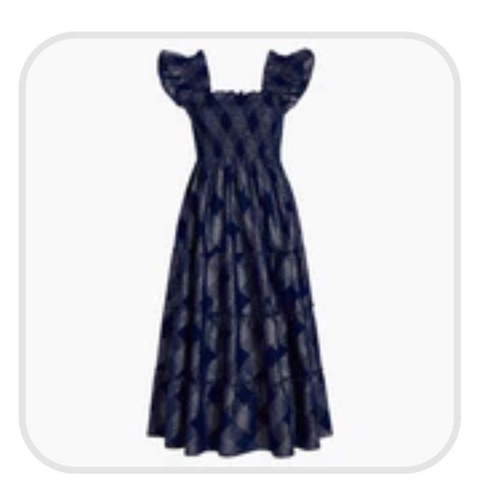 Hill House Home Ellie Nap Dress in Navy Glitter Check